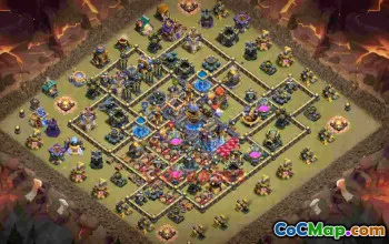 Top TH18 War Base Layout exl5m #57792