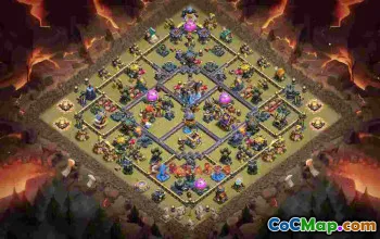 Top TH18 War Base Layout – Fujow #57350