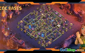 Top TH18 War Base with Anti 2 Star Layout #55490
