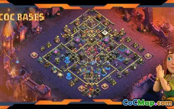 Top TH18 War Base with Anti-3 Star Layout #55485