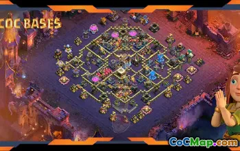 Top TH18 War Base with Anti 3-Star Layout #57562