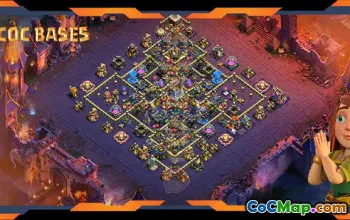 Top TH18 War Base with Anti-Air Electro Dragon #55482