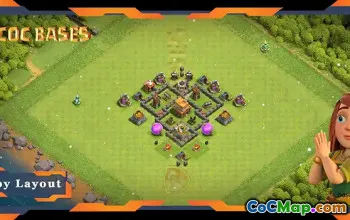 Top TH4 Anti Trophy Defense Layout #57597