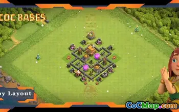 Base di difesa TH4 superiore - Layout ibrido antiaereo | Scontro tra clan #17868