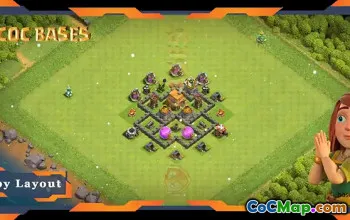 Top TH4 Defense Base with Link & Hybrid Layout #57578
