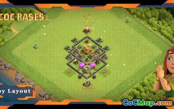 Top TH4 Farming Base with Anti Everything Layout #57590