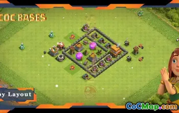 Top TH4 Max Farming Base with Hybrid Layout #57595