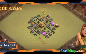 Top TH4 Max War Base with Anti 3-Star & Air Defense #57585