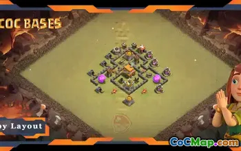 Top TH4 War Base - Anti Air Layout & Links | Clash of Clans #17877