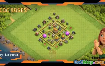 Top TH5 Farming Base with Anti 3-Star Layout #57608