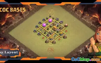Top TH5 War Base with Anti 3-Star Layout #57373