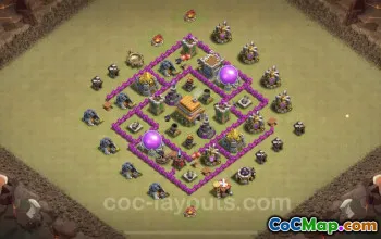 Top TH6 Anti 3 Stars War Base – Hybrid & Copy Link #18403