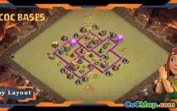 Top TH6 Defense Base: Anti Everything & War CWL Layout #19599
