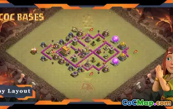 Top TH6 Defense Base Layout: Anti-Everything & War CWL #19603
