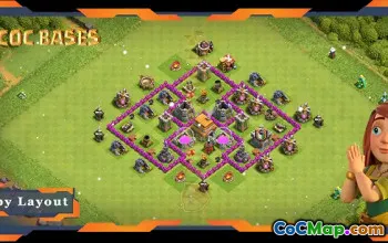 Top TH6 Farming Base Layout with Link #57393