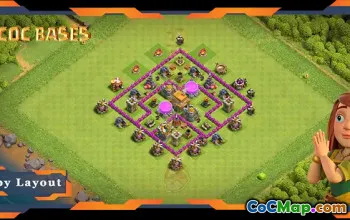 Top TH6 Farming Base with Anti 2 Star Layout #57658