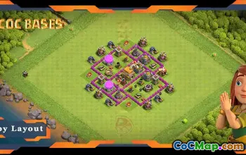 Top TH6 Farming Base with Anti 3-Star Design #57644