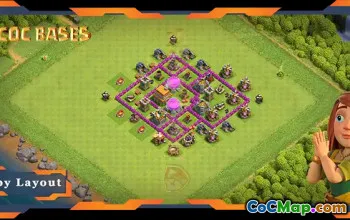 Top TH6 Farming Base with Anti Everything Layout #57396