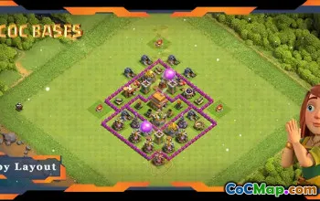 Top TH6 Hybrid Base with Anti 3-Star Layout #57646