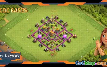 Top TH6 Hybrid Base with Anti 3-Star Layout #57665
