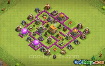 Top TH6 Trophy Defense Base - Clash of Clans 2024 #18311