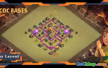 Top TH6 War Base Anti 2 Star Layout #57657