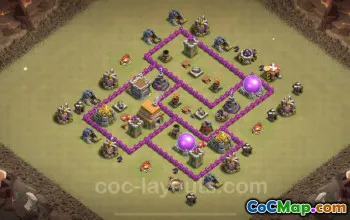 Top TH6 War Base: Anti-Everything Hybrid pentru CWL #18380