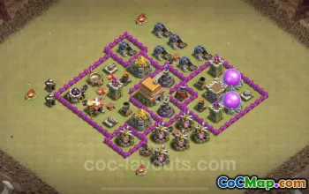 Top TH6 War Base Designs - Anti Everything & Hybrid #23699