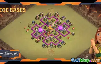 Top TH6 War Base Layout for CWL in Clash of Clans #19987