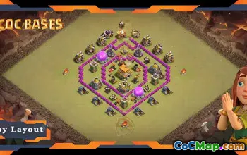 Top TH6 War Base Layout - Hybrid & Anti 2 Stars | CoC #19980