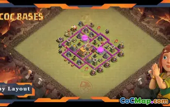 Top TH6 War Base with Anti 2 Star Layout #57651
