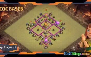 Top TH6 War Base with Anti 3 Star & Air Defense #57647