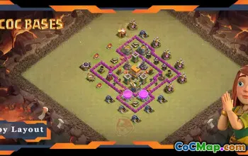 Top TH6 War Base with Anti 3 Star Defense #57394