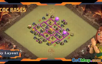 Top TH6 War Base with Anti 3-Star Layout #57668