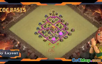 Top TH6 War Base with Anti Air & 2-Star Defense #57395