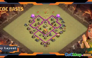 Top TH6 War Base with Anti Everything Layout #57638