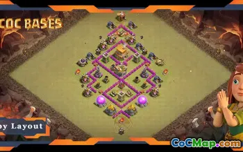 Top TH6 War Base with Anti Everything Layout #57673