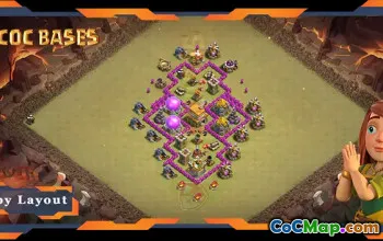 Top TH6 War Base with Defensive Layout #57655