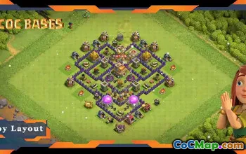 Top TH7 Anti 2 Stars Base Layout for Clash of Clans #20030
