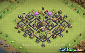Top TH7 Anti 3 Stars Base Link - Clash of Clans Defense #24076