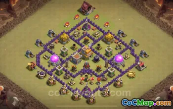 Pangkalan Perang Anti 3 Bintang TH7 Teratas 2024 - Clash of Clans #18582