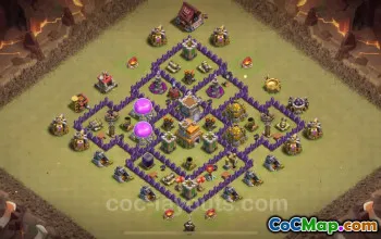 Top TH7 Anti-3 Stars War Base 2025 | Clash of Clans #24008