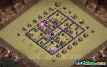 Tautan Pangkalan Perang Anti 3 Bintang TH7 Teratas - Strategi Clash of Clans #18625
