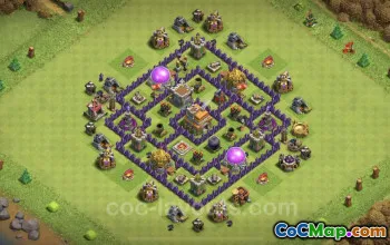 Top TH7 Base Copy: Anti 3 Stars & Defense Strategy #24089