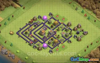 Top TH7 Base Copy - Anti 3 Stars & Everything | Clash of Clans #18736