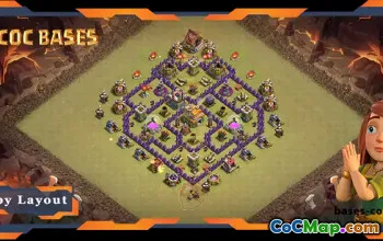 Top TH7 Base with Anti 3-Star Defense #57722