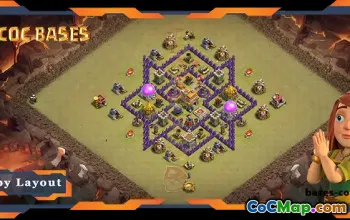 Top TH7 Base with Anti Air Dragon Strategy #57700