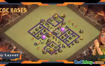 Top TH7 Defense Base: Anti-Air Dragon War Layout #19998