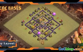 Top TH7 Defense Base Layouts for War & CWL - Clash of Clans #19542