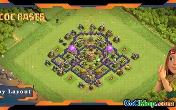 Top TH7 Farming Base & Hybrid Layout | Clash of Clans #19576